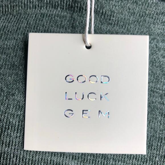 Good Luck Gem Green Knit Polo Dress - Size Large - Picture 12 of 12